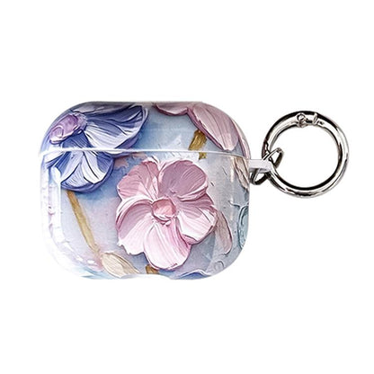 Oil Painting TPU Water Sticker Earphone Case, For AirPods 4, For AirPods Pro 2 / Pro, For AirPods...