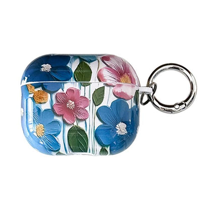 Oil Painting TPU Water Sticker Earphone Case, For AirPods 4, For AirPods Pro 2 / Pro, For AirPods...