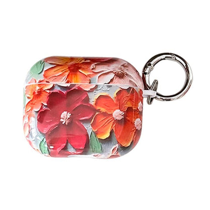 Oil Painting TPU Water Sticker Earphone Case, For AirPods 4, For AirPods Pro 2 / Pro, For AirPods...