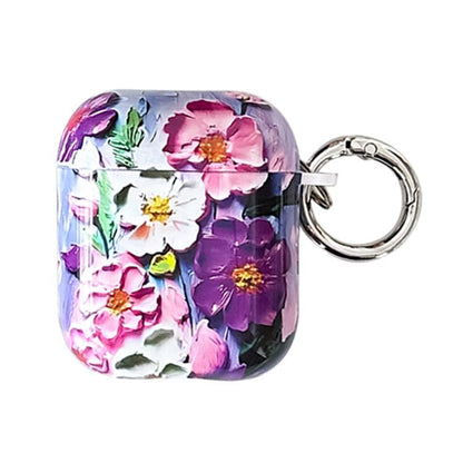 Oil Painting TPU Water Sticker Earphone Case, For AirPods 4, For AirPods Pro 2 / Pro, For AirPods...