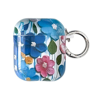 Oil Painting TPU Water Sticker Earphone Case, For AirPods 4, For AirPods Pro 2 / Pro, For AirPods...