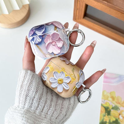 Oil Painting TPU Water Sticker Earphone Case, For AirPods 4, For AirPods Pro 2 / Pro, For AirPods...