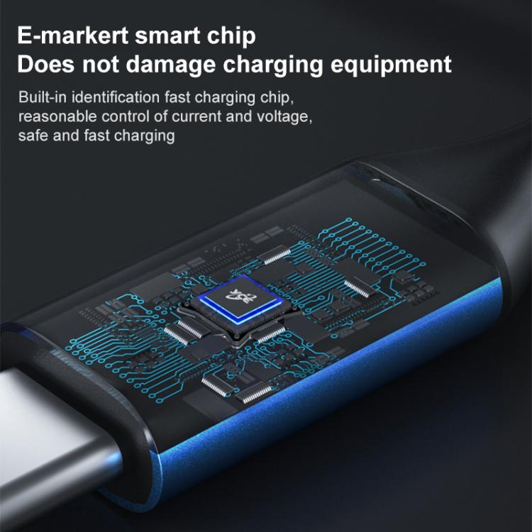 YCE-V292B 100W Type-C to Type-C with E-marker Full Function Data Cable, Length: 1.8m, YCE-V292B