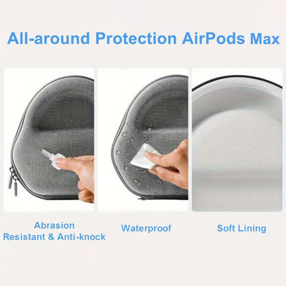 For AirPods Max Headset Storage Bag Waterproof Hard Shell Protective Case, Headset Storage Bag