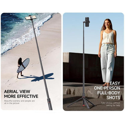 TT01 1.77m All-in-one Auto Pop Open Tripod Magnetic Remote Selfie Stick