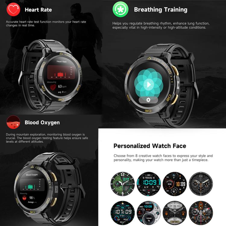 UNIWA DM300 4G Android Watch Phone, 1.43 inc Unisoc SL8541E Quad Core, Support Heart Rate / Blood...