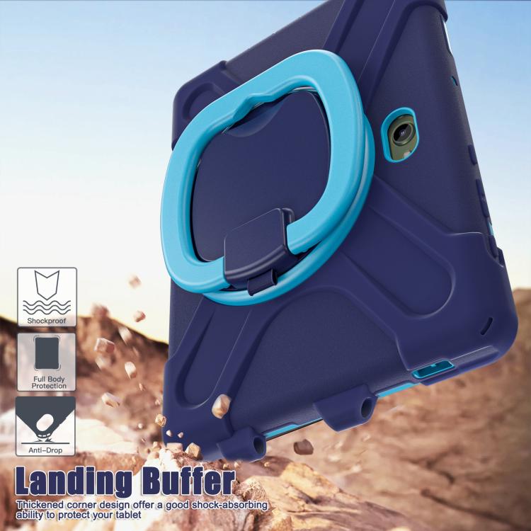 Silicone Hybrid PC Tablet Case with Holder & Shoulder Strap, For Samsung Galaxy Tab Active5 Pro��...