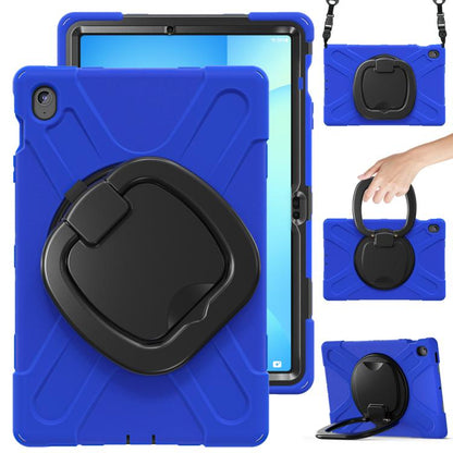 Silicone Hybrid PC Tablet Case with Holder & Shoulder Strap, For Samsung Galaxy Tab Active5 Pro��...