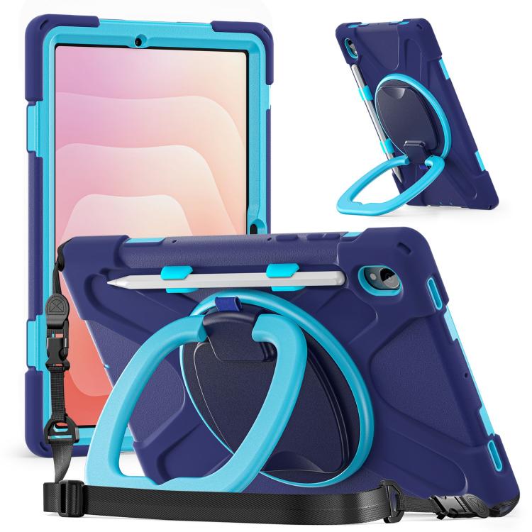 Silicone Hybrid PC Tablet Case with Holder & Shoulder Strap