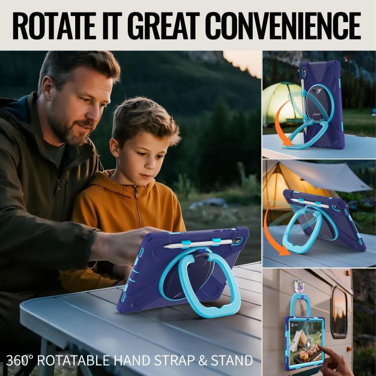 Silicone Hybrid PC Tablet Case with Holder & Shoulder Strap