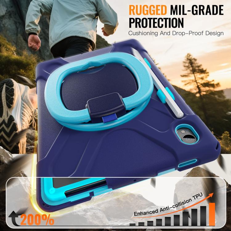 Silicone Hybrid PC Tablet Case with Holder & Shoulder Strap