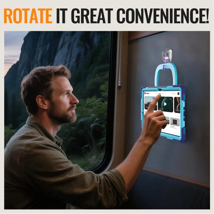 Silicone Hybrid PC Tablet Case with Holder & Shoulder Strap