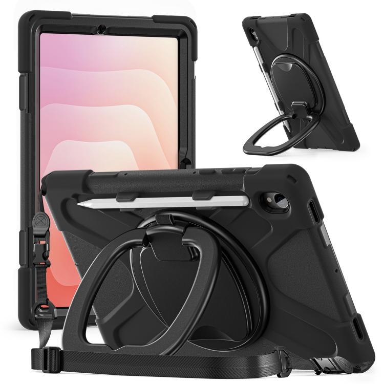 Silicone Hybrid PC Tablet Case with Holder & Shoulder Strap