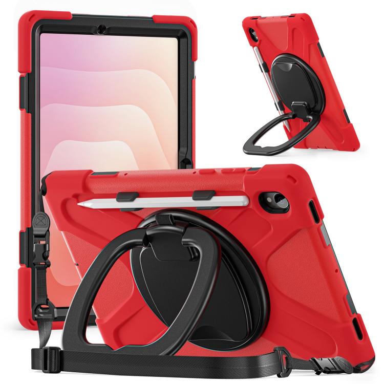 Silicone Hybrid PC Tablet Case with Holder & Shoulder Strap