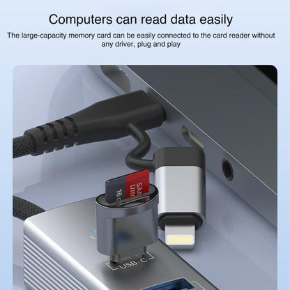 Type-C / 8 Pin to Type-C RJ45 USB-A HUB Expand Converter