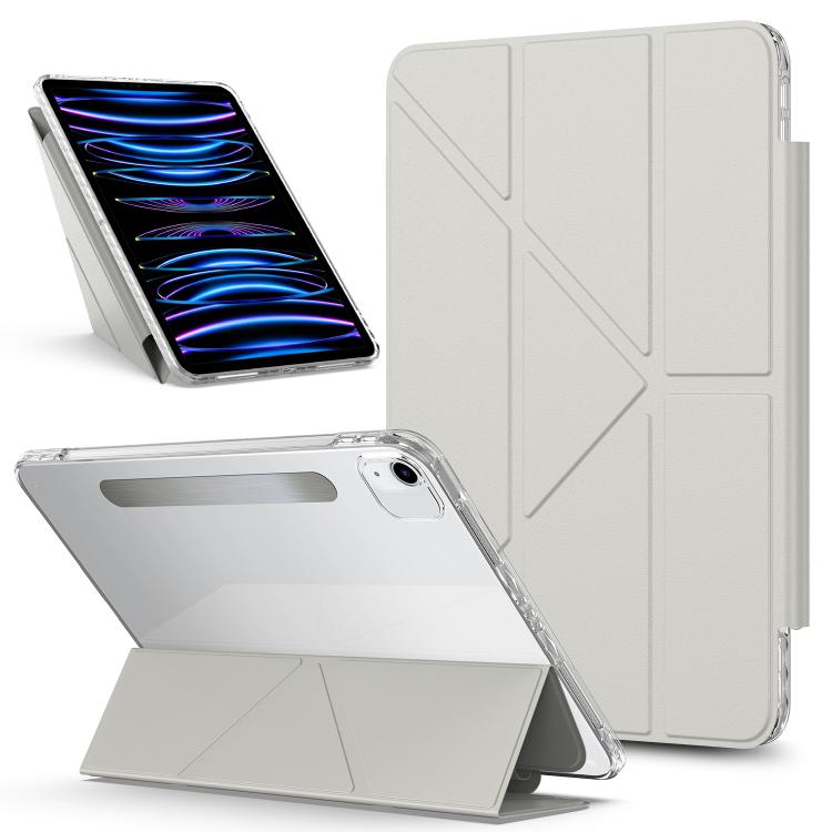 Detachable Backshell Folding Holder Smart Tablet Leather Case, For iPad 2025 / 2022��������������...