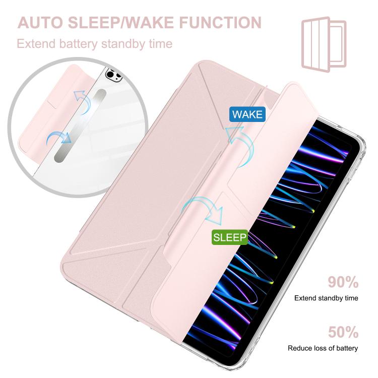 Detachable Backshell Folding Holder Smart Tablet Leather Case