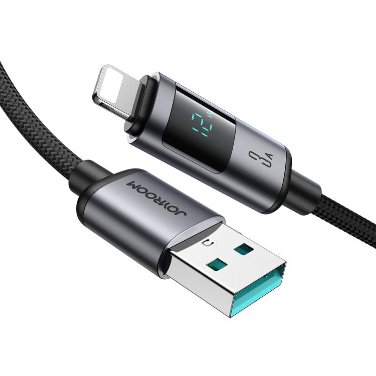 JOYROOM S-A16 Pro Prism Series 3A Digital Display USB to 8 Pin Fast Charging Data Cable, Length: ...