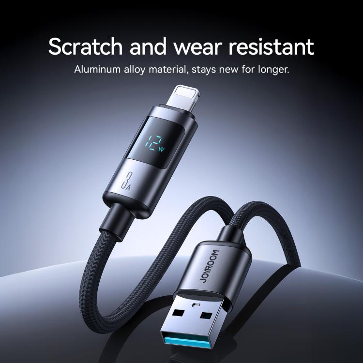 JOYROOM S-A16 Pro Prism Series 3A Digital Display USB to 8 Pin Fast Charging Data Cable, Length: ...