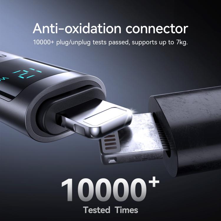 JOYROOM S-A16 Pro Prism Series 3A Digital Display USB to 8 Pin Fast Charging Data Cable, Length: ...
