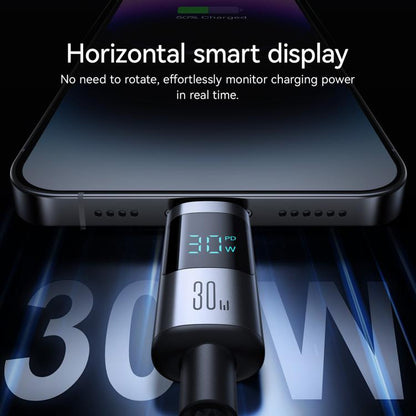 JOYROOM S-A16 Pro Prism Series 30W Digital Display Type-C to 8 Pin Fast Charging Data Cable, Leng...