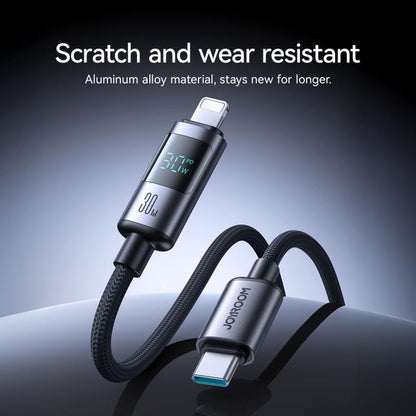 JOYROOM S-A16 Pro Prism Series 30W Digital Display Type-C to 8 Pin Fast Charging Data Cable, Leng...