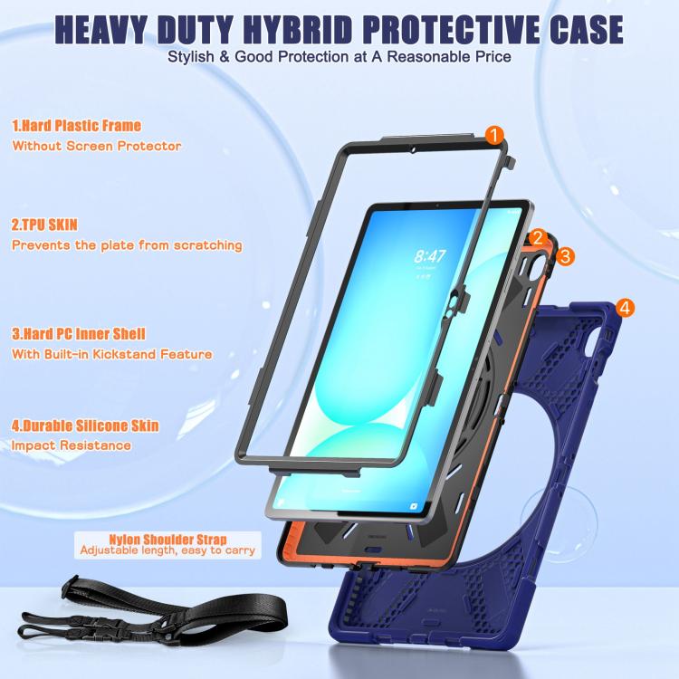 Rotatable Kickstand Grip Heavy Duty Hard Rugged Tablet Case, For Samsung Galaxy Tab S10 FE+