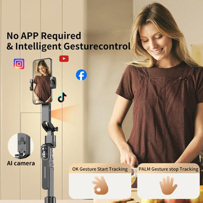 FUNSNAP A8 AI Smart Face Tracking Selfie Stick 5-axis Anti-shake Stand, A8