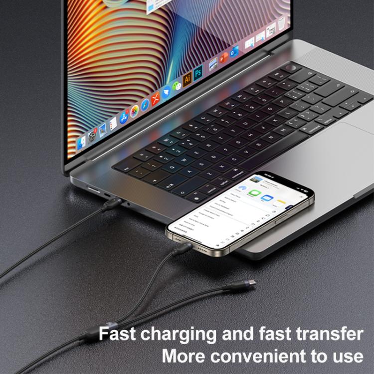 Yesido CA92 100W 5A USB-C / Type-C to Dual Type-C 2 in 1 Charging Cable