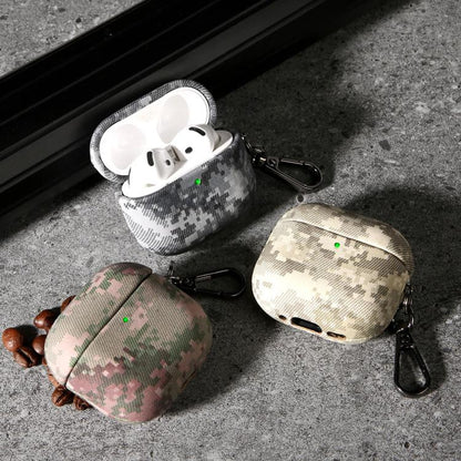 Camouflage Nature Leather Earphone Protective Case, For AirPods 4, For AirPods Pro 2, For AirPods...