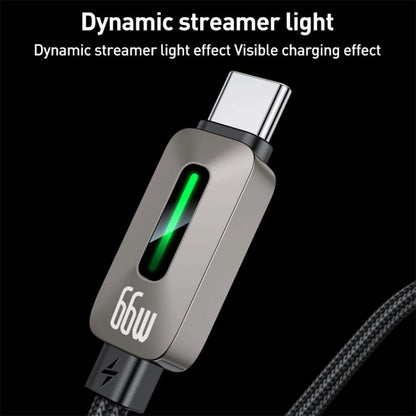 Yesido CA137C 66W USB to Type-C Streamer Light Data Cable, Length: 1.2m