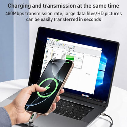 Yesido CA137C 66W USB to Type-C Streamer Light Data Cable, Length: 1.2m