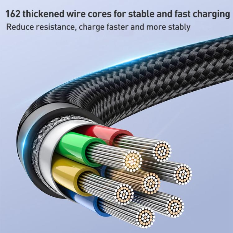 Yesido CA137C 66W USB to Type-C Streamer Light Data Cable, Length: 1.2m