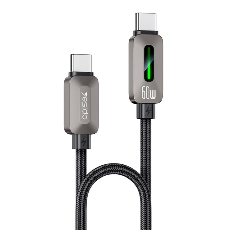 Yesido CA198 60W Type-C to Type-C Streamer Light Data Cable, Length: 1.2m