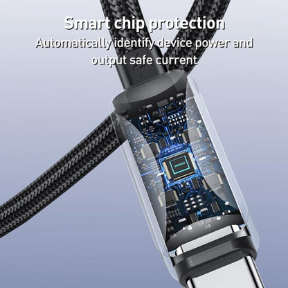 Yesido CA198 60W Type-C to Type-C Streamer Light Data Cable, Length: 1.2m