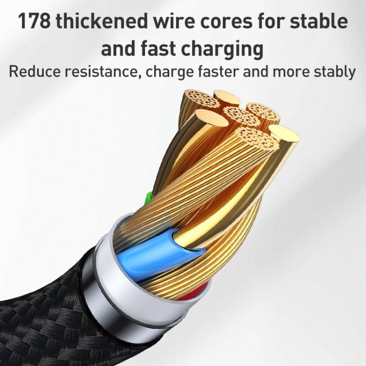 Yesido CA198 60W Type-C to Type-C Streamer Light Data Cable, Length: 1.2m