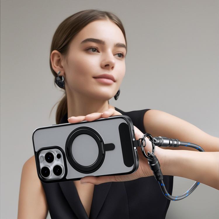 ROCK R15 Type-C to 8 Pin 27W Phone Lanyard Fast Charging Zinc Alloy Data Cable