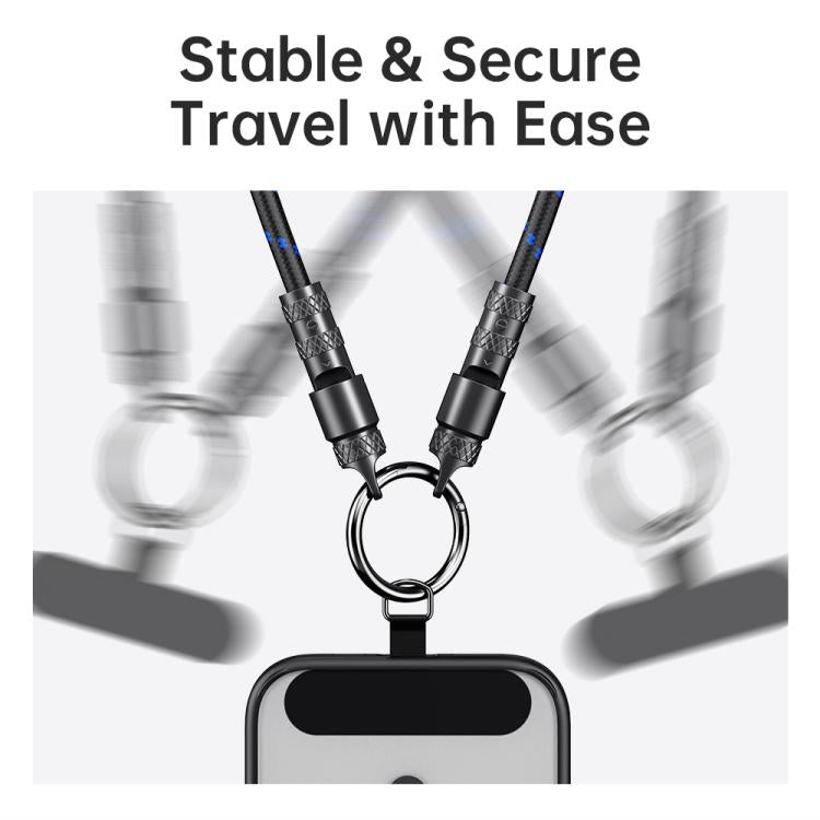 ROCK R15 Type-C to 8 Pin 27W Phone Lanyard Fast Charging Zinc Alloy Data Cable, Type-C to 8 Pin