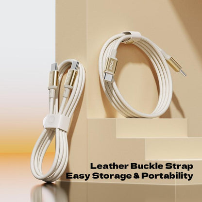 ROCK R18 Type-C to Type-C PD100W Metal Braided Fast Charging Data Cable, R18 Type-C to Type-C