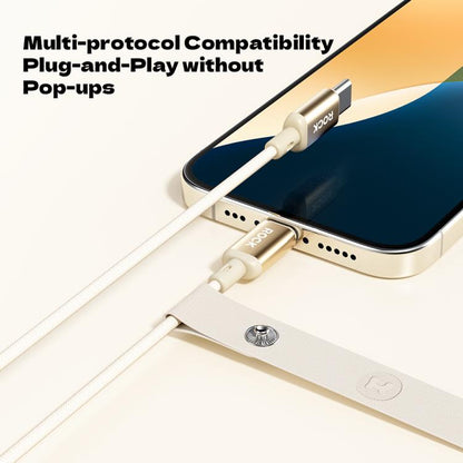 ROCK R18 Type-C to Type-C PD100W Metal Braided Fast Charging Data Cable, R18 Type-C to Type-C