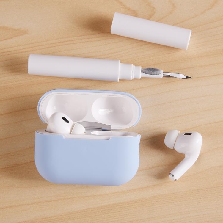 Silicone Earphone Protective Case with Cleaning Pen, For AirPods Pro 2