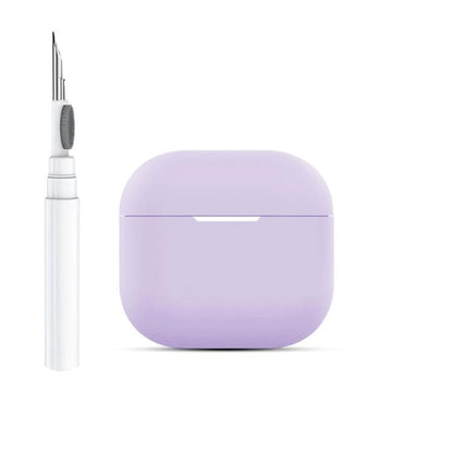 Silicone Buckleless Earphone Protective Case with Cleaning Pen, For AirPods 4