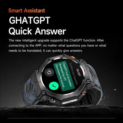 KC91 1.39 inch IPS Screen 3ATM Outdoor GPS Smart Watch with Flashlight