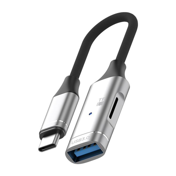 Multi-function OTG Card Reader Adapter Cable, Length: 15cm, USB-C / Type-C to USB, TF Card�������...