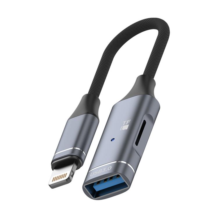 Multi-function OTG Card Reader Adapter Cable, Length: 15cm, USB-C / Type-C to USB, TF Card�������...