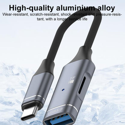 Multi-function OTG Card Reader Adapter Cable, Length: 15cm, USB-C / Type-C to USB, TF Card�������...