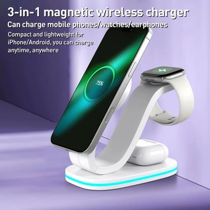 3 in 1 Phone / Earphone / Watch Universal Wireless Charger, 3 in 1 Universal(Black)��������������...