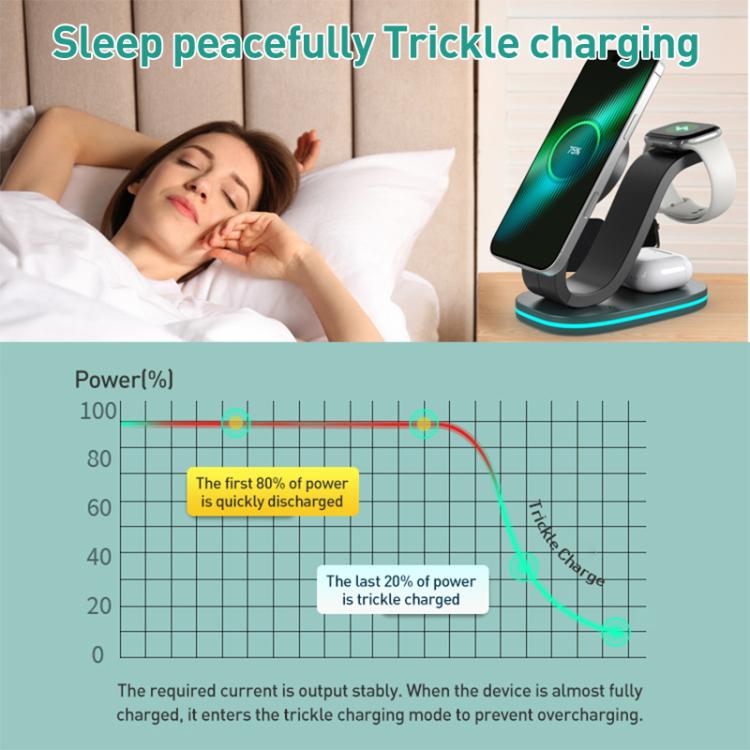3 in 1 Phone / Earphone / Watch Universal Wireless Charger, 3 in 1 Universal(Black)��������������...