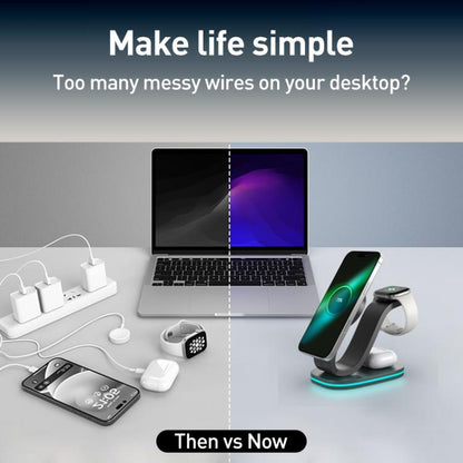 3 in 1 Phone / Earphone / Watch Universal Wireless Charger, 3 in 1 Universal(Black)��������������...