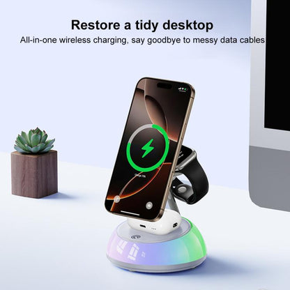 Yesido DS31 3-in-1 Magnetic Wireless Charging Stand with RGB Light